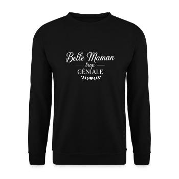 Beautiful mom too awesome - Unisex Sweatshirt - black - Front - Alina (178cm) & Michal (187cm)