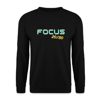 Schwerpunkt 2080 - Unisex Pullover - Schwarz - Vorne - Alina (178cm) & Michal (187cm)
