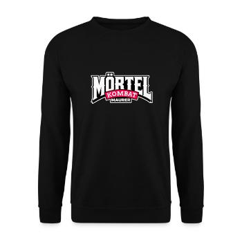 Maurer "Mörtel Kombat" - Unisex Pullover - Schwarz - Vorne - Alina (178cm) & Michal (187cm)