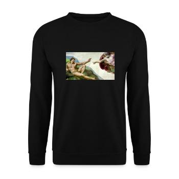 Modern Michelangelo - Unisex Pullover - Schwarz - Vorne - Alina (178cm) & Michal (187cm)