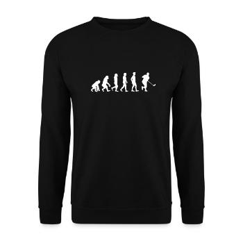 Evolution du Floorball - Sweat-shirt Unisexe - noir - Devant - Alina (178cm) & Michal (187cm)