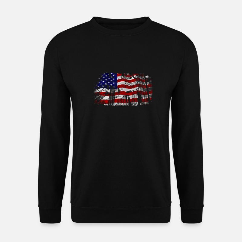 USA - Unisex Pullover - Schwarz