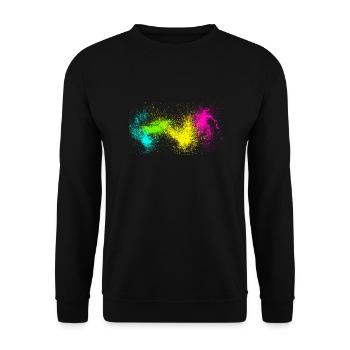 T-Shirt - Unisex Pullover - Schwarz - Vorne - Alina (178cm) & Michal (187cm)