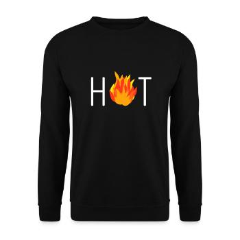Fire, Flame, Hot, Gift Idea - Unisex Sweatshirt - black - Front - Alina (178cm) & Michal (187cm)