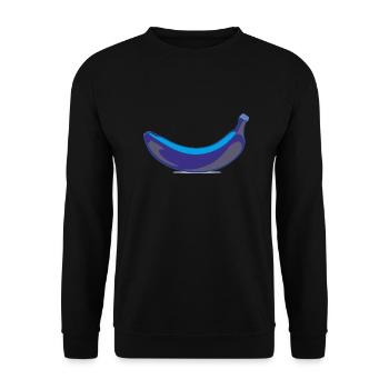 Blaue Banane Obst Fraucht Essen Gesund Geschenk - Unisex Pullover - Schwarz - Vorne - Alina (178cm) & Michal (187cm)