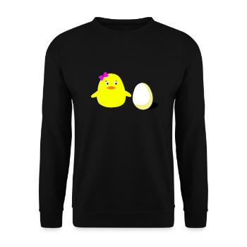 big_sister_chick - Unisex Sweatshirt - black - Front - Alina (178cm) & Michal (187cm)