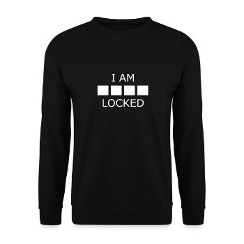 I_Am_(Sher)Locked - Unisex Pullover - Schwarz - Vorne - Alina (178cm) & Michal (187cm)