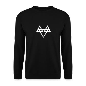 Neffex White logo - Unisex Sweatshirt - black - Front - Alina (178cm) & Michal (187cm)