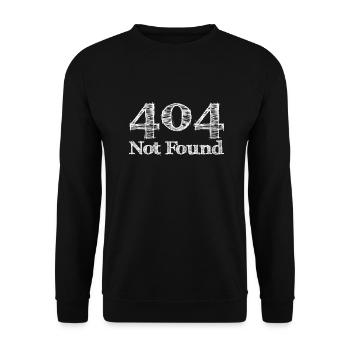 404 Not Found / White - Unisex Pullover - Schwarz - Vorne - Alina (178cm) & Michal (187cm)