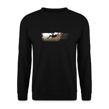 Extremklettern Klettern extreme climbing Bouldern - Unisex Pullover - Schwarz - Vorne - Alina (178cm) & Michal (187cm)