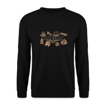 Annoholic - Unisex Pullover - Schwarz - Vorne - Alina (178cm) & Michal (187cm)