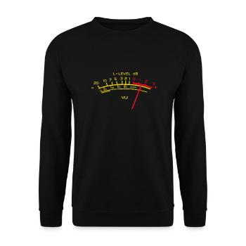 Level dB - Unisex Sweatshirt - black - Front - Alina (178cm) & Michal (187cm)