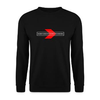 Andere Bezeichnung für Putzfrau - lustig - Unisex Pullover - Schwarz - Vorne - Alina (178cm) & Michal (187cm)