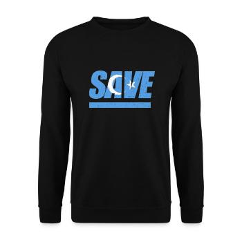 Sauver les Ouïghours du Turkestan oriental - Sweat-shirt Unisexe - noir - Devant - Alina (178cm) & Michal (187cm)