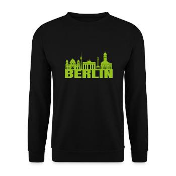 Skyline Berlin Allemagne cadeau historique - Sweat-shirt Unisexe - noir - Devant - Alina (178cm) & Michal (187cm)