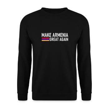 Make Armenia Great Again - Flag - Flagge Armenien - Unisex Pullover - Schwarz - Vorne - Alina (178cm) & Michal (187cm)