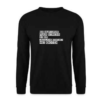 Witziger Spruch Design Männer Damen Geschenk 2020 - Unisex Pullover - Schwarz - Vorne - Alina (178cm) & Michal (187cm)
