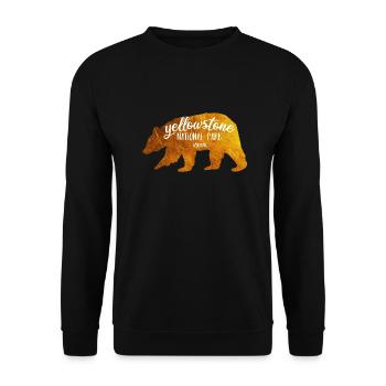 Yellowstone bear gold color - Unisex Sweatshirt - black - Front - Alina (178cm) & Michal (187cm)