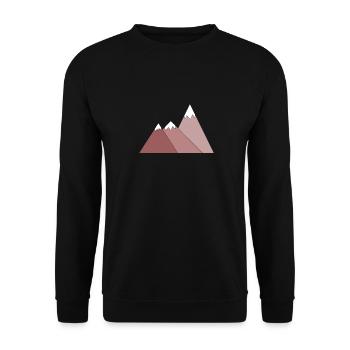 Berge - Unisex Pullover - Schwarz - Vorne - Alina (178cm) & Michal (187cm)