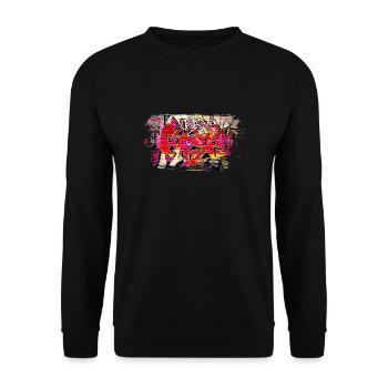 Graffiti - Unisex Pullover - Schwarz - Vorne - Alina (178cm) & Michal (187cm)