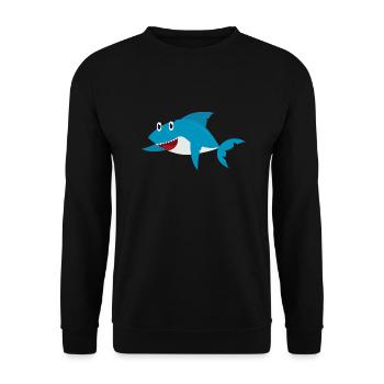 Requin - Sweat-shirt Unisexe - noir - Devant - Alina (178cm) & Michal (187cm)