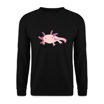Axolotl - Sweat-shirt Unisexe - noir - Devant - Alina (178cm) & Michal (187cm)