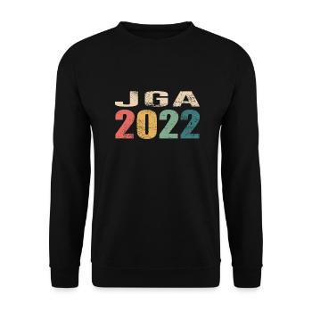 Jga 2022 Junggesellenabschied - Unisex Pullover - Schwarz - Vorne - Alina (178cm) & Michal (187cm)
