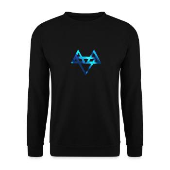 Neffex 3D Blue Logo 1 - Unisex Pullover - Schwarz - Vorne - Alina (178cm) & Michal (187cm)