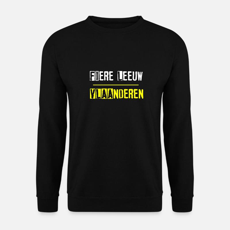 FIERE LEEUW - STOLZER LÖWE - VLAANDEREN - Unisex Pullover - Schwarz