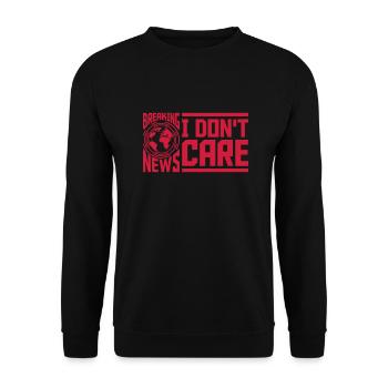 Les dernières nouvelles s’en fichent - Sweat-shirt Unisexe - noir - Devant - Alina (178cm) & Michal (187cm)