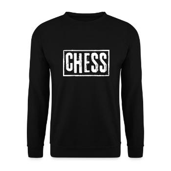 CHESS GRUNGE GRAFFITI ROCK PUNK - Sweat-shirt Unisexe - noir - Devant - Alina (178cm) & Michal (187cm)