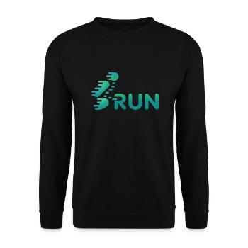 Run - Unisex Sweatshirt - black - Front - Alina (178cm) & Michal (187cm)