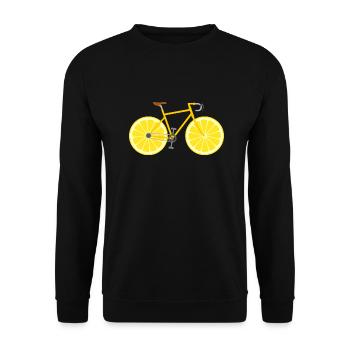 Road Bike Bicycle Fruit Fruit Lemon - Unisex Sweatshirt - black - Front - Alina (178cm) & Michal (187cm)