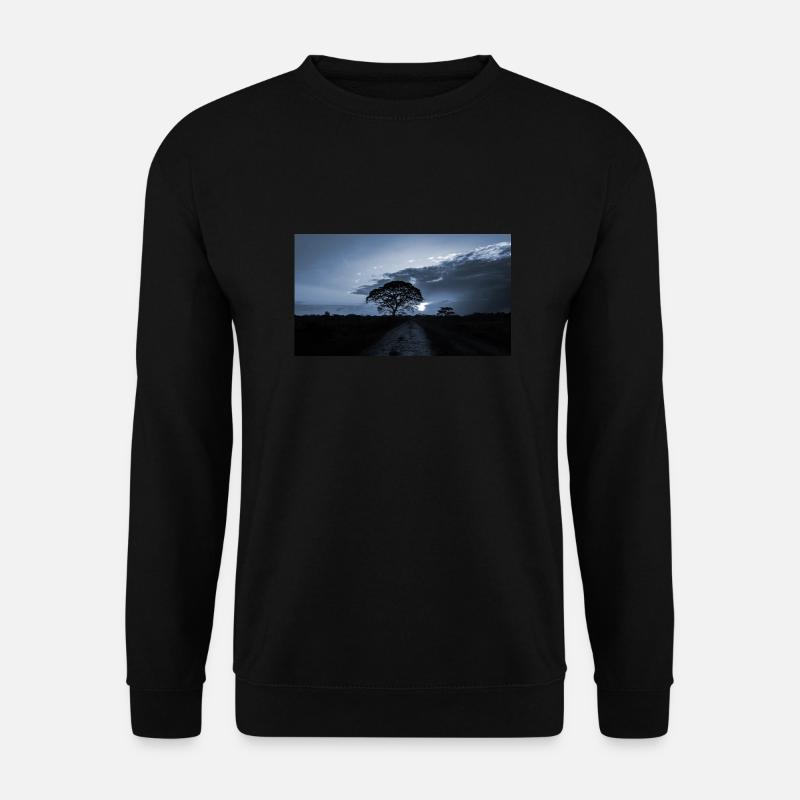 blauer Sonnenuntergang - Unisex Pullover - Schwarz