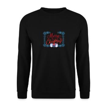 Noël - Arbre de Noël - Vacances du Père Noël - Sweat-shirt Unisexe - noir - Devant - Alina (178cm) & Michal (187cm)