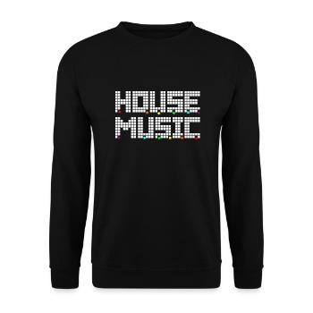 House Music LGBTQ+ Editio - Unisex Pullover - Schwarz - Vorne - Alina (178cm) & Michal (187cm)