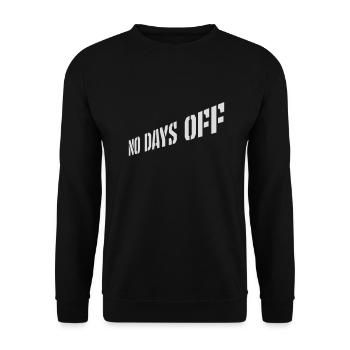 pas de jours de congé devis - Sweat-shirt Unisexe - noir - Devant - Alina (178cm) & Michal (187cm)