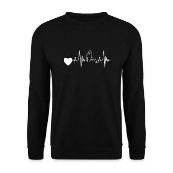 Fitness Muscle Bodybuilder Strength Training Athletes - Unisex Sweatshirt - black - Front - Alina (178cm) & Michal (187cm)
