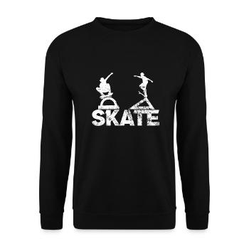 Skateboard Freestyle - Sweat-shirt Unisexe - noir - Devant - Alina (178cm) & Michal (187cm)