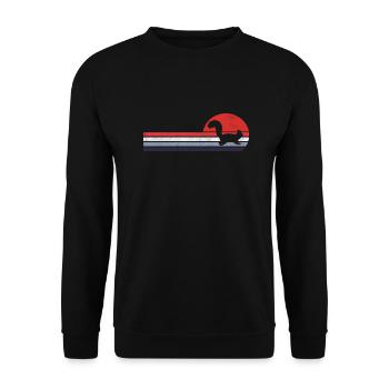 Squirrel Squirrel Retro Vintage Forest Nature - Unisex Sweatshirt - black - Front - Alina (178cm) & Michal (187cm)
