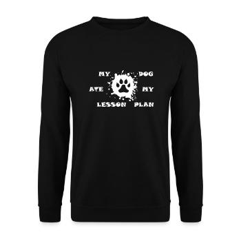 My Dog Ate My Lesson Plan - Unisex Sweatshirt - black - Front - Alina (178cm) & Michal (187cm)