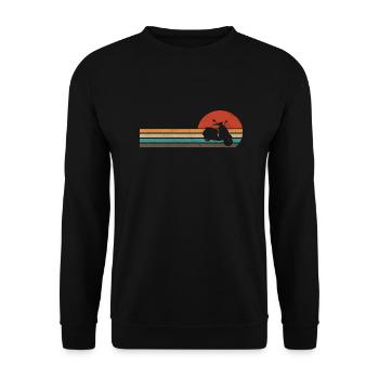 Scooter Rétro Cyclomoteur - Sweat-shirt Unisexe - noir - Devant - Alina (178cm) & Michal (187cm)