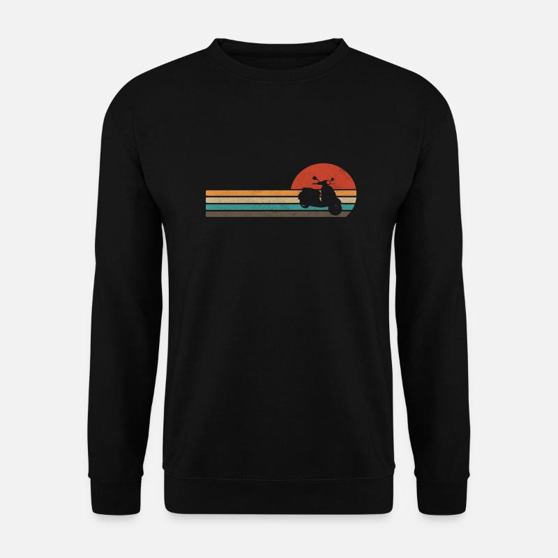 Motorroller Retro Moped - Unisex Pullover - Schwarz