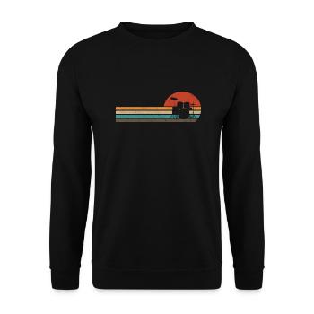 Schlagzeug Retro Musik - Unisex Pullover - Schwarz - Vorne - Alina (178cm) & Michal (187cm)
