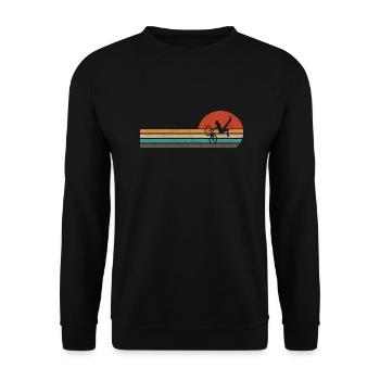 Bmx Vintage Fahrrad Retro - Unisex Pullover - Schwarz - Vorne - Alina (178cm) & Michal (187cm)