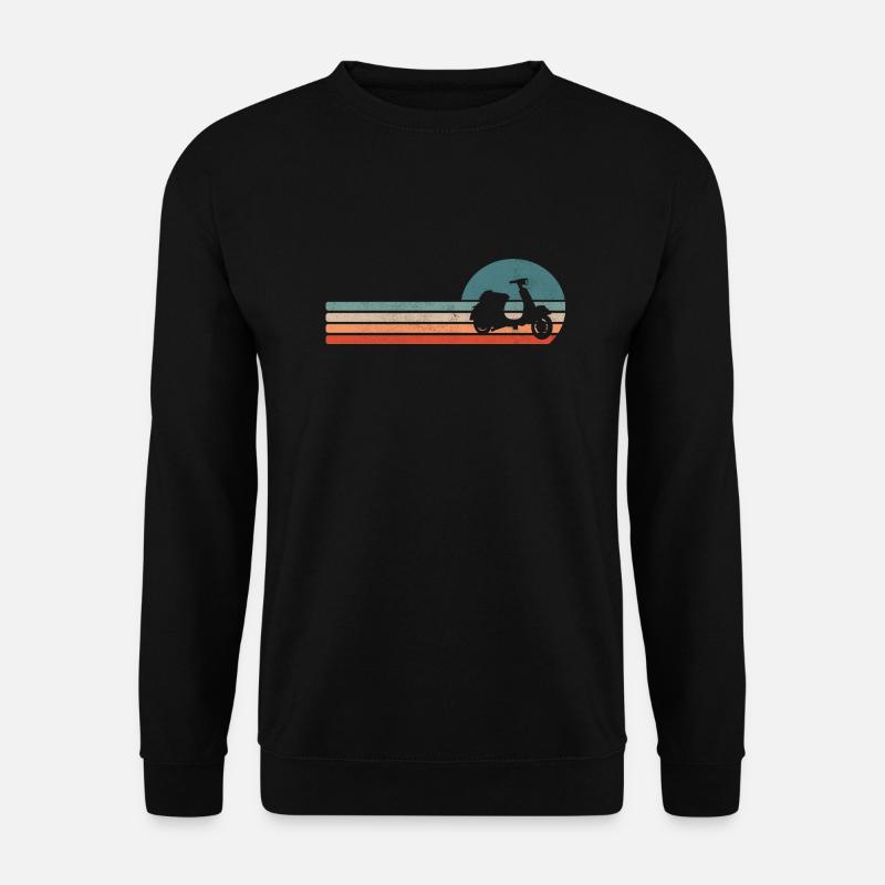 Motorroller Mofa Moped Vintage - Unisex Pullover - Schwarz