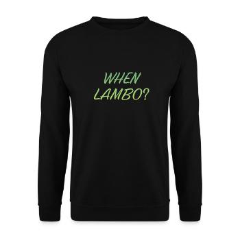 WHEN LAMBO GREEN - Unisex Sweatshirt - black - Front - Alina (178cm) & Michal (187cm)