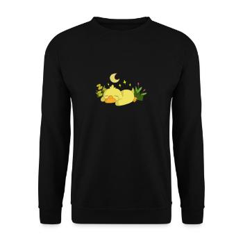 Sleeping duck - Unisex Sweatshirt - black - Front - Alina (178cm) & Michal (187cm)