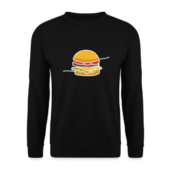 Burger - Sweat-shirt Unisexe - noir - Devant - Alina (178cm) & Michal (187cm)