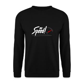 noSpeed! OG white - Unisex Sweatshirt - black - Front - Alina (178cm) & Michal (187cm)